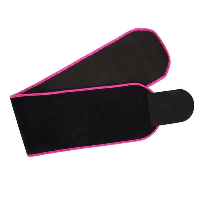 Neoprene Sweat Waist Trimmer Belt for Men & Women, Workout Fat Burn Support Belt, Black
